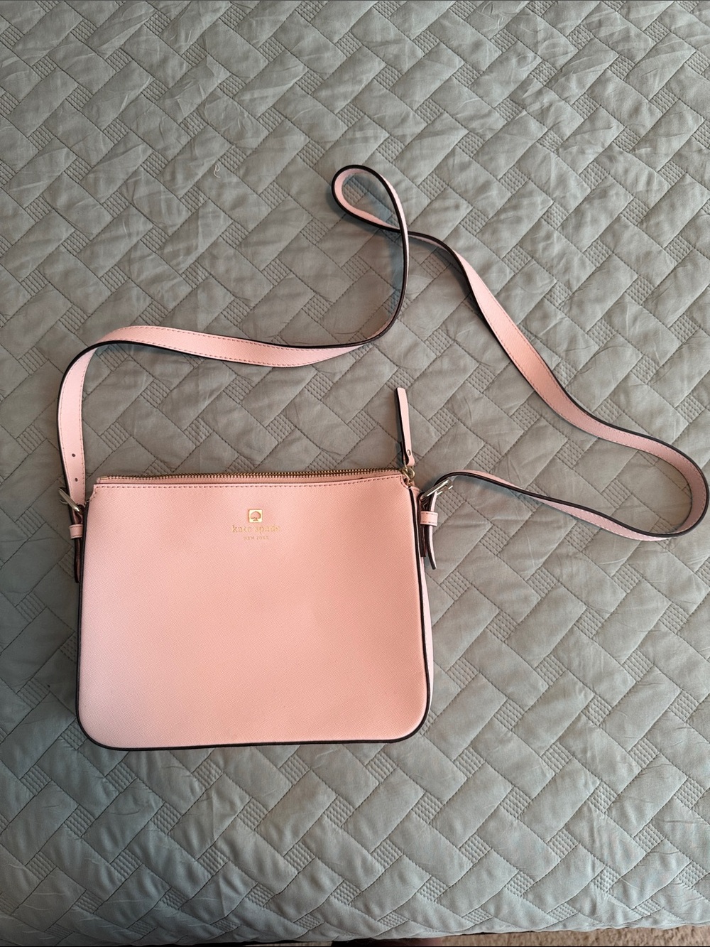kate spade blush pink leather crossbody bag